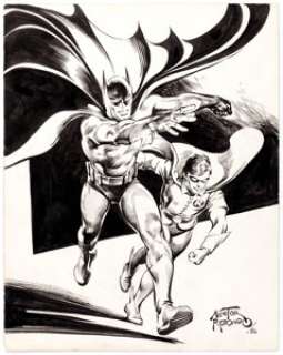 Nestor Redondo - Batman and Robin Specialty Illustration Original Art (1982). This iconic illustration featuring - | Heritage