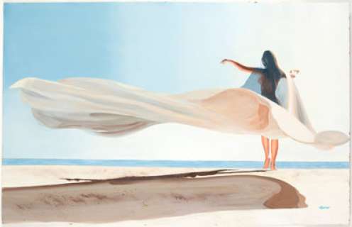 Ron Lesser "One With The Sun" Painting Original Art (c. 2000s). A beautiful seaside image of a - | Heritage