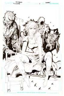 Tyler Kirkham Screwed #1 Cover Original Art (Zenescope Entertainment, 2013). Haunting cover from the first issue - | Heritage