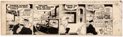 Chester Gould Dick Tracy Daily Comic Strip Original Art dated 3-19-36 (Chicago Tribune, 1936). One of the few - | Heritage