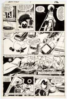Bill Sienkiewicz and Frank Giacoia Moon Knight #8 Story Page 9 Original Art Marvel, 1981). Moon Knight emerges - | Heritage