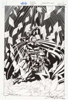 Dale Eaglesham and John Floyd Batman 80-Page Giant #3Cover Original Art (DC, 2000). Batman and Robin (Tim Drake), -