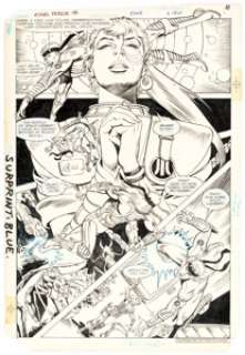 Eduardo Barreto and Ricardo Villagran Atari Force #18 Story Page 8 Original Art (DC, 1985). Tempest is phasing - | Heritage