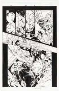 Keron Grant and Rob Stull Iron Man #42 Story Page 8 Original Art (Marvel, 2001). Iron Man battles the Shocker. Ink -