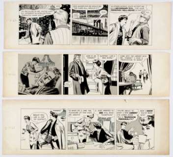 Alex Kotzky - Apartment 3-G Daily Comic Strip Original Art Group of 3 (Publishers Syndicate, 1962)