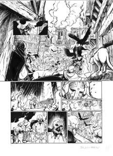 Planche originale 47 de LE BOURREAU Tome 3 La Fête des Fous, par Julien CARETTE