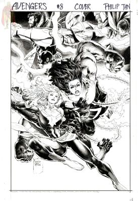 Published Avengers #8 Cover by Philip Tan