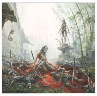 Tenuta Saverio Italien 1969 | Pluie - Série : LE MASQUE DE FUDO, Les Nuées Ecarlates Planche originale de la… | Cornette de St Cyr