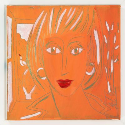 Loustal | Lot 079 - Toile verte à la gouache et grattage… | AZ auction