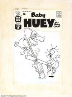 Warren Kremer (attributed) - Original Cover Art for Baby Huey #55 (Harvey, 1960s). The clean, solid lines lead us - | Heritage