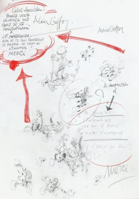 Gaston | Études à la mine de plomb et au crayon rouge… | AZ auction