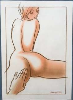 Barbe, André-François | Original drawing  - Feminine nude  - (1992) | Catawiki