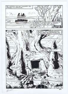 Oosterveer, Minck | Original page in ink  - Excalibur + album + 2 bookplates  - Cloth hc  - 1st edition  - (1998) | Catawiki