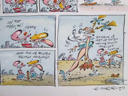 Schreurs, Eric | Original gag page in colour  - Joop Klepzeiker 19  - Vrienden  - (2003) | Catawiki