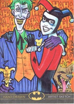 Dana Black | Joker & Harley - Batman the Legend Ap Sketch Card By Dana Black | ComicArtFans Classifieds