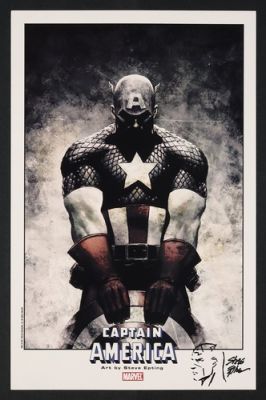 Captain America Print with Remark by Steve Epting | eBay US (Buy It Now)