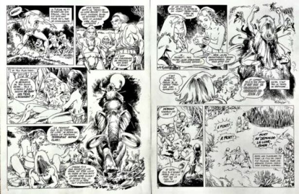 RAHAN: DIPTYQUE SIGNÉ PLANCHES ORIGINALES 2-3 LE VENGEUR DE LA LUNE RONDE CHÉRET | eBay Europe (Buy It Now)