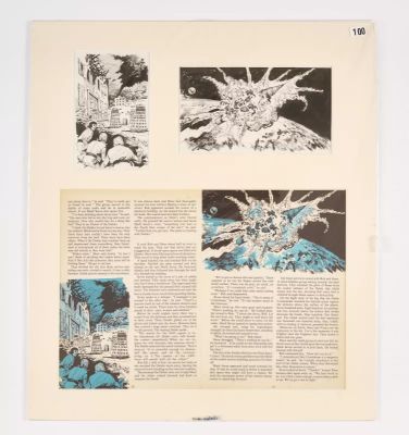 Dalek/Terror Force: two original artworks by Edgar Hodges for the Dalek Annual (1976) pgs 20 & 21. | Comic Book Auctions ltd