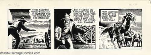 Russ Heath - Original Comic Strip Art for The Lone Ranger, Group of 2 Dailies (Special Features, 1982). Two Lone - | Heritage
