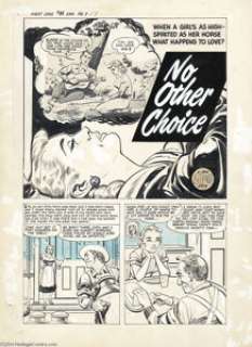 Bob Powell - First Love #84, Complete 6-page Story "No Other Choice" Original Art (Harvey, 1958). Whoa - | Heritage