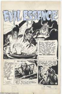 Maurcie del Bourgo - Strange Story #1 Splash Page Original Art (Harvey, 1946). A spectacular pre-code horror title - | Heritage
