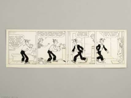Chic Young - Blondie Daily Comic Strip Original Art, dated 11-20-56 (King Features Syndicate, 1956). Dagwood - | Heritage