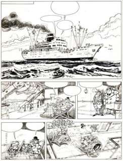 Berck | Lou, La bête noire, planche originale Ã  l’encre de chine réalisée pour cet album paru en 1982 chez D… | Septimus