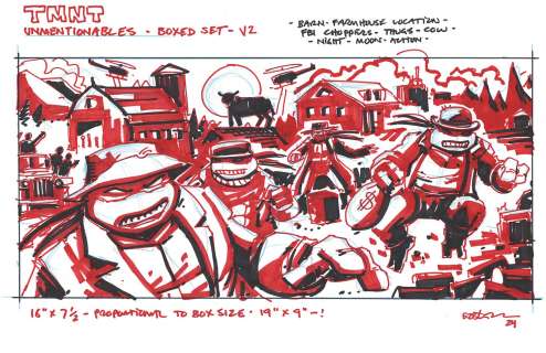 Kevin Eastman | Original Art Layouts For TMNT Unmentionables Boxed Set V2 | Kevin Eastman