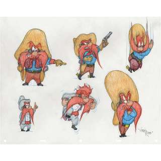 Yosemite Sam original model drawing by Virgil Ross | misc / divers