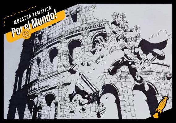 Asterix and Thor In Roman colisium, Rome, Italy- RISSO | NRisso Art