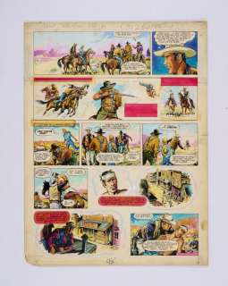 Gun Law original colour artwork (1963) by Paddy Nevin for T.V. Express… | Comic Book Auctions ltd