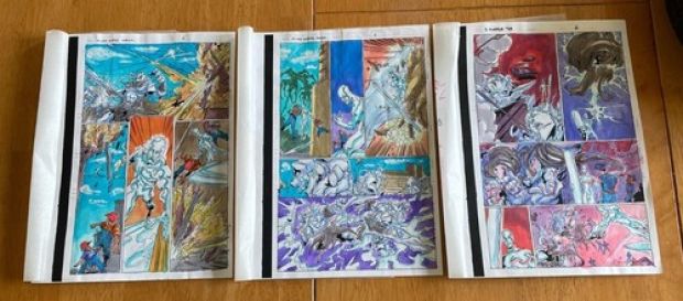 SILVER SURFER ANNUAL 1998 ART original color guides PG 4,5,6 BATTLE ICE GIANTS | eBay US (Buy It Now)