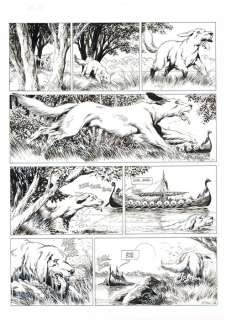 Mitton, Jean-Yves - Original page (p.14) - Chroniques Barbares 5 - Au Nom des Vikings - (1999) | Catawiki