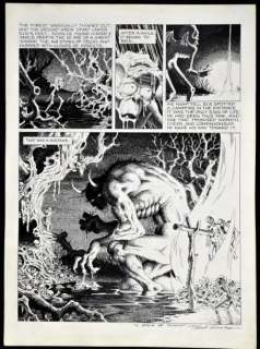 Kirchner, Paul - Lot 159 - A sprig of Thaxin Planche originale n°6, parue dans Heavy Métal, signée en bas…