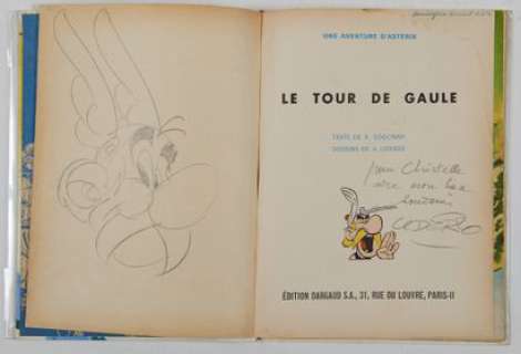 Uderzo - Dédicace : | Le tour de Gaule d’Astérix, édition originale Dargaud... | Tessier Sarrou