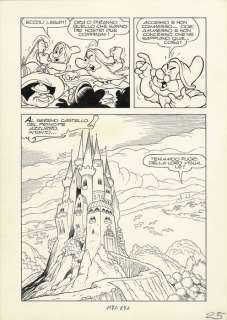 Scarpa, Romano - original plate "I Sette Nani e il Cristallo di Re Arbor" for Topolino, issue no. 1571 (1986) | Catawiki