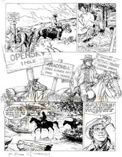 HERMANN - Planche originale 16 du tome 7 Le doigt du diable de COMANCHE