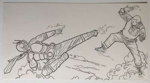 Geof Darrow - Original art Specialty piece of Shaolin Cowboy - signed - (2013) | Catawiki