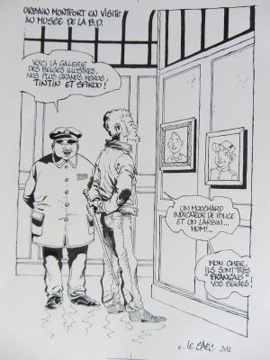 Erwan Le Saëc | Urbain MONTFORT en visite au musée de la BD BRUXELLES | 2DGalleries