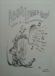 Cromheecke, Luc - Original ink illustration + Original pencil sketch - Spirou subscriber advertisement | Catawiki