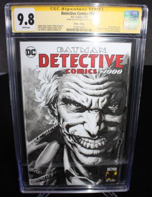 Lee Bermejo | Detective Comics #1000 Cgc 9.8 Joker Oa Sketch Cover - Signed - 2019 | Anthony’s Comic Book Art