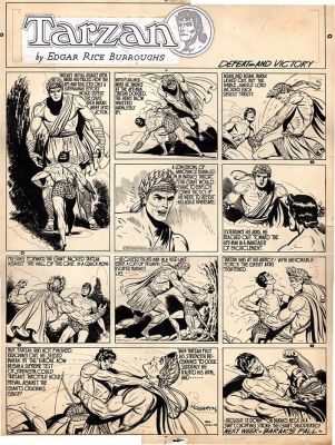 Burne Hogarth | Tarzan 10/21/1945 Sunday | Graphic Collectibles