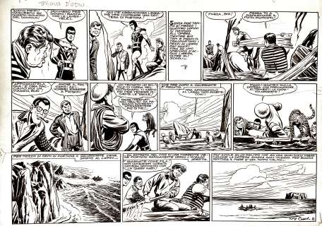 TONY CHAN (Antonio Canale) - Original page for Amok. Cm. 42x30. Ink. Signed. Mint. Code 1616.