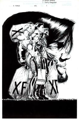 Whilce Portacio | X-Force #105 P 1 Splash (Entire Team Carrying Bags!) 2000 | Romitaman