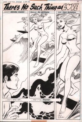 Rick Estrada, Tony Dezuniga | Young Love #122 P.1 - 1St Story Title Page - Signed - 1976 | Anthony’s Comic Book Art