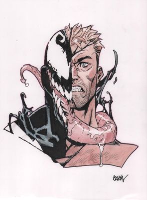 Enid Balam | Eddie Brock Venom Color Commission - Signed | Anthony’s Comic Book Art