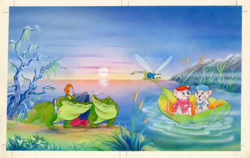 Disney - Dessin original couleur - Bernard et Bianca - Couverture Trésor - (années ’90) | Catawiki