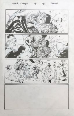Stuart Immonen, Stuart Immonen | Fear Itself Issue #3 Page 22 - Death of Bucky Barnes As the New Captain America | ComicArtFans Classifieds
