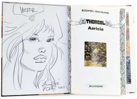 Rosinski, Grzegorz | Thorgal Le Lombard Aaricia Album en Re, 2000, enrichi... | Cornette de St Cyr