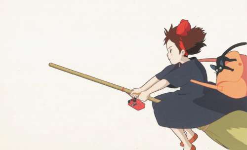 KIKI LA PETITE SORCIÈRE Ghibli, 1989. Cellulo de kiki sur son balai&h | Rossini